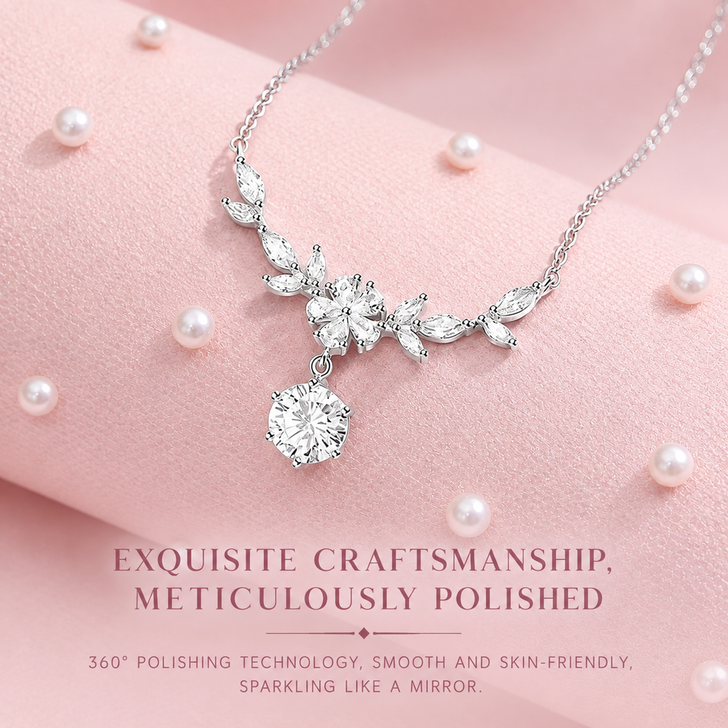 Sparkling Flower Necklace