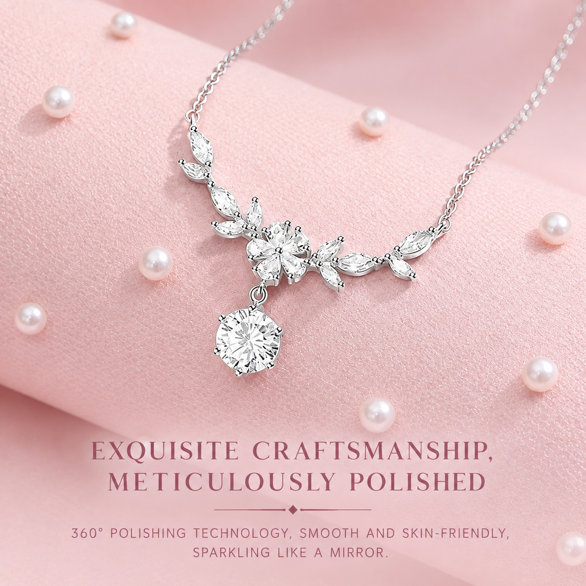 Sparkling Flower Necklace