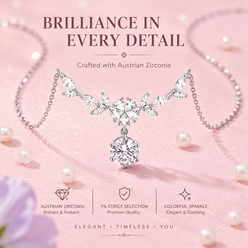 Sparkling Flower Necklace