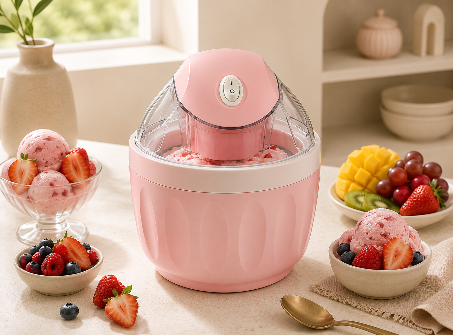 Homemade sweets and ice cream maker