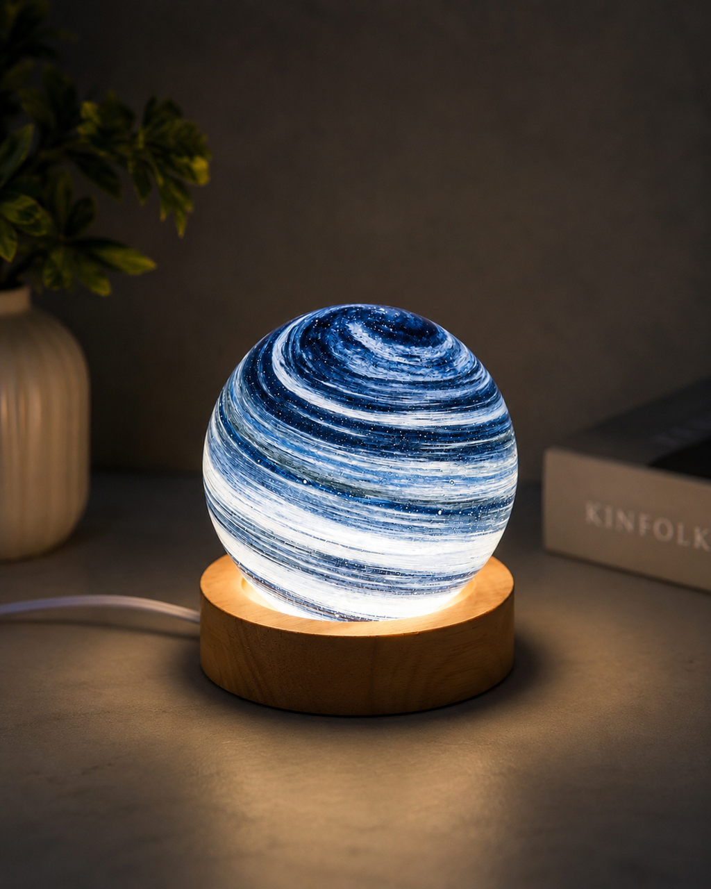 Glass Planet Lamp