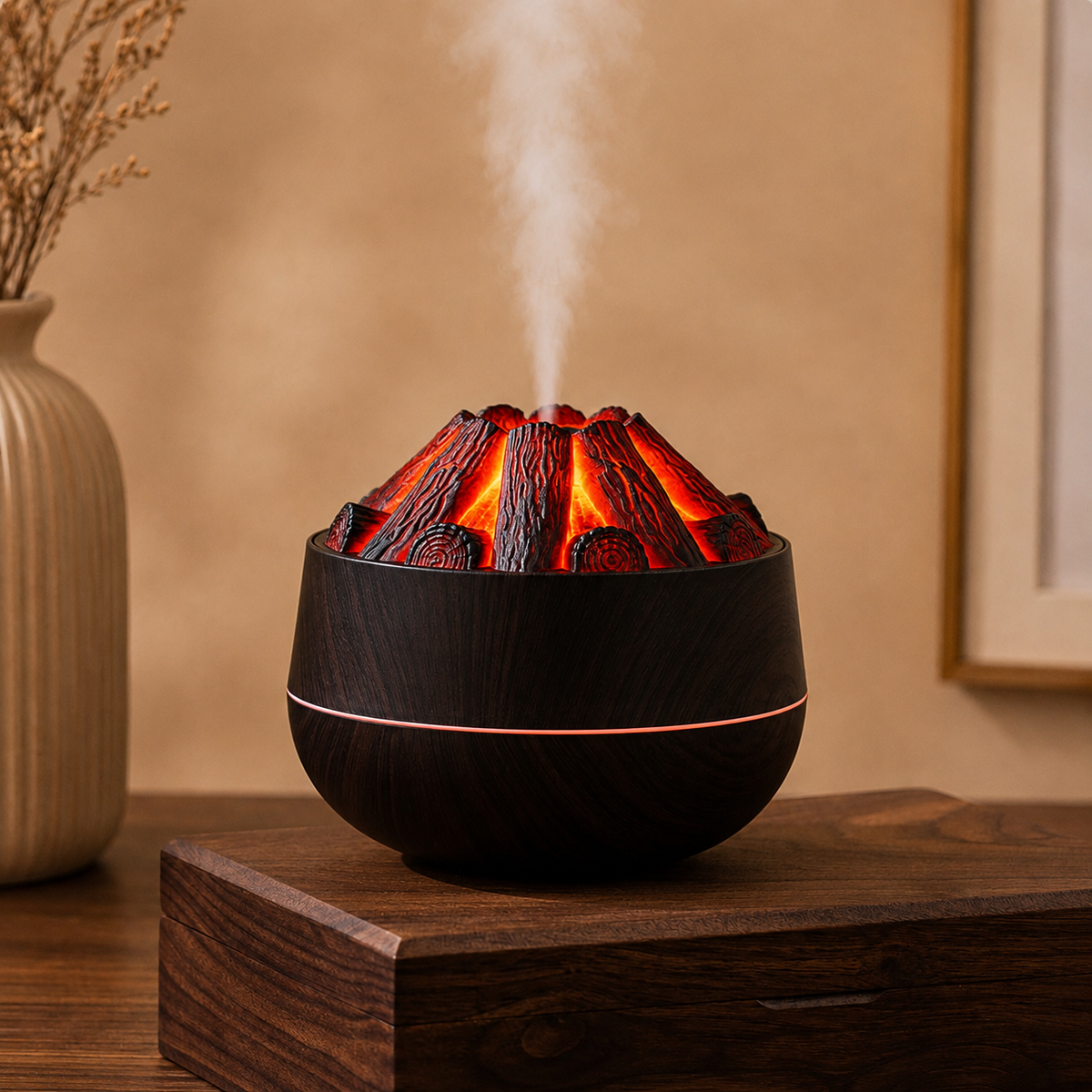 Air humidifier and lamp with a censer design