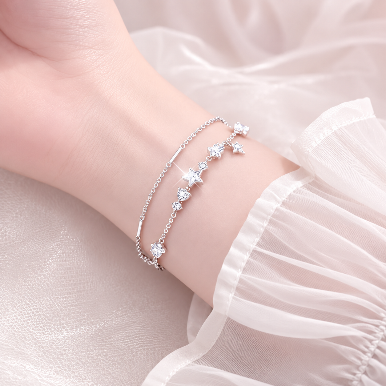 Dual Shining Stars Bracelet