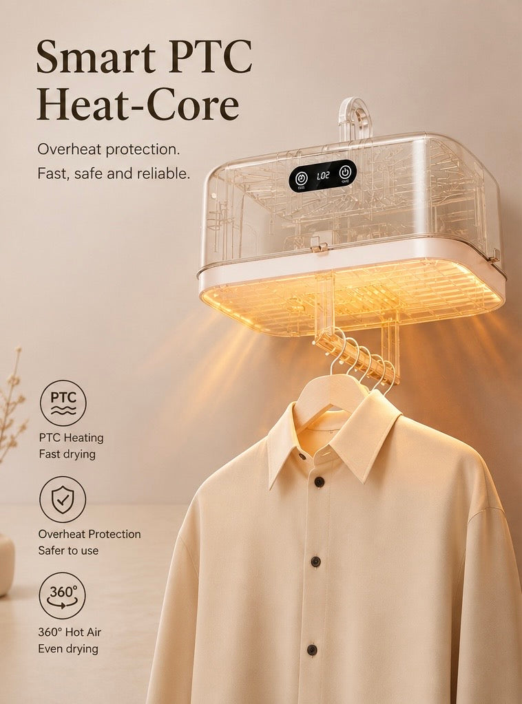 Portable and foldable clothes dryer
