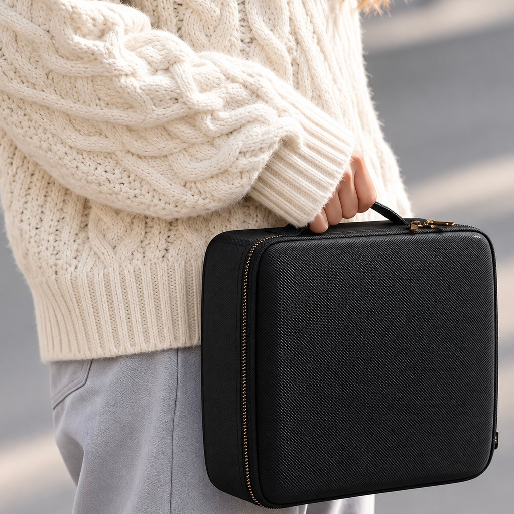 Large Makeup Bag with LED Mirror