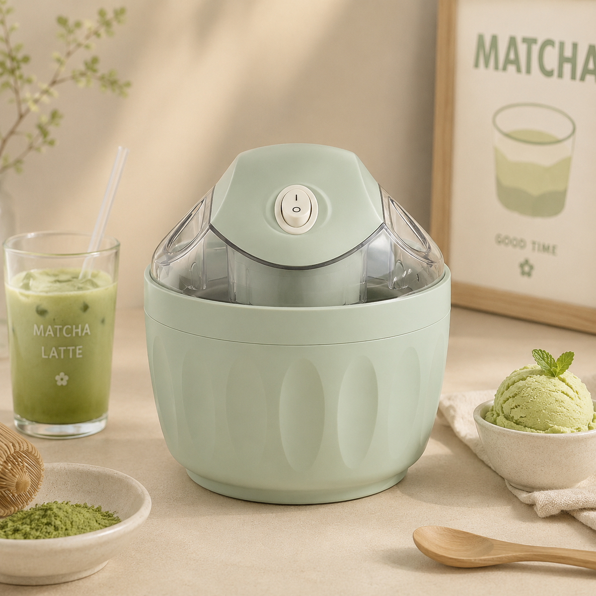 Homemade sweets and ice cream maker