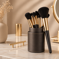 Complete makeup brush set with an elegant case