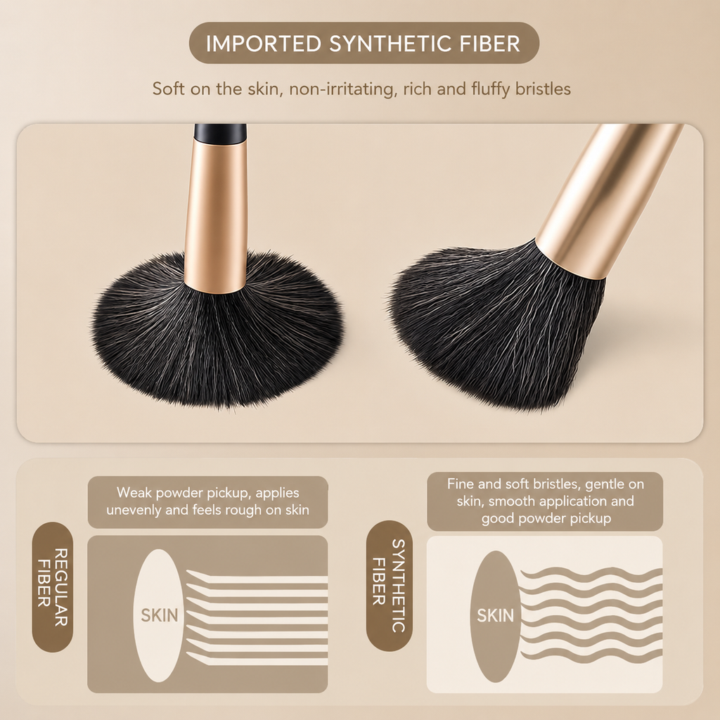 Complete makeup brush set with an elegant case