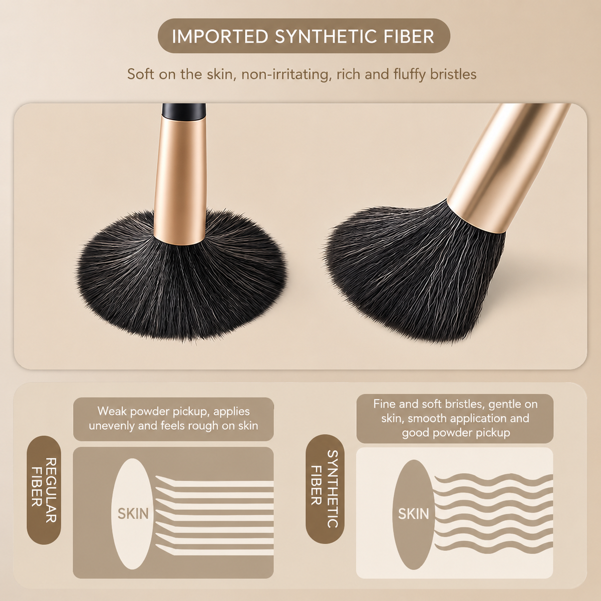 Complete makeup brush set with an elegant case