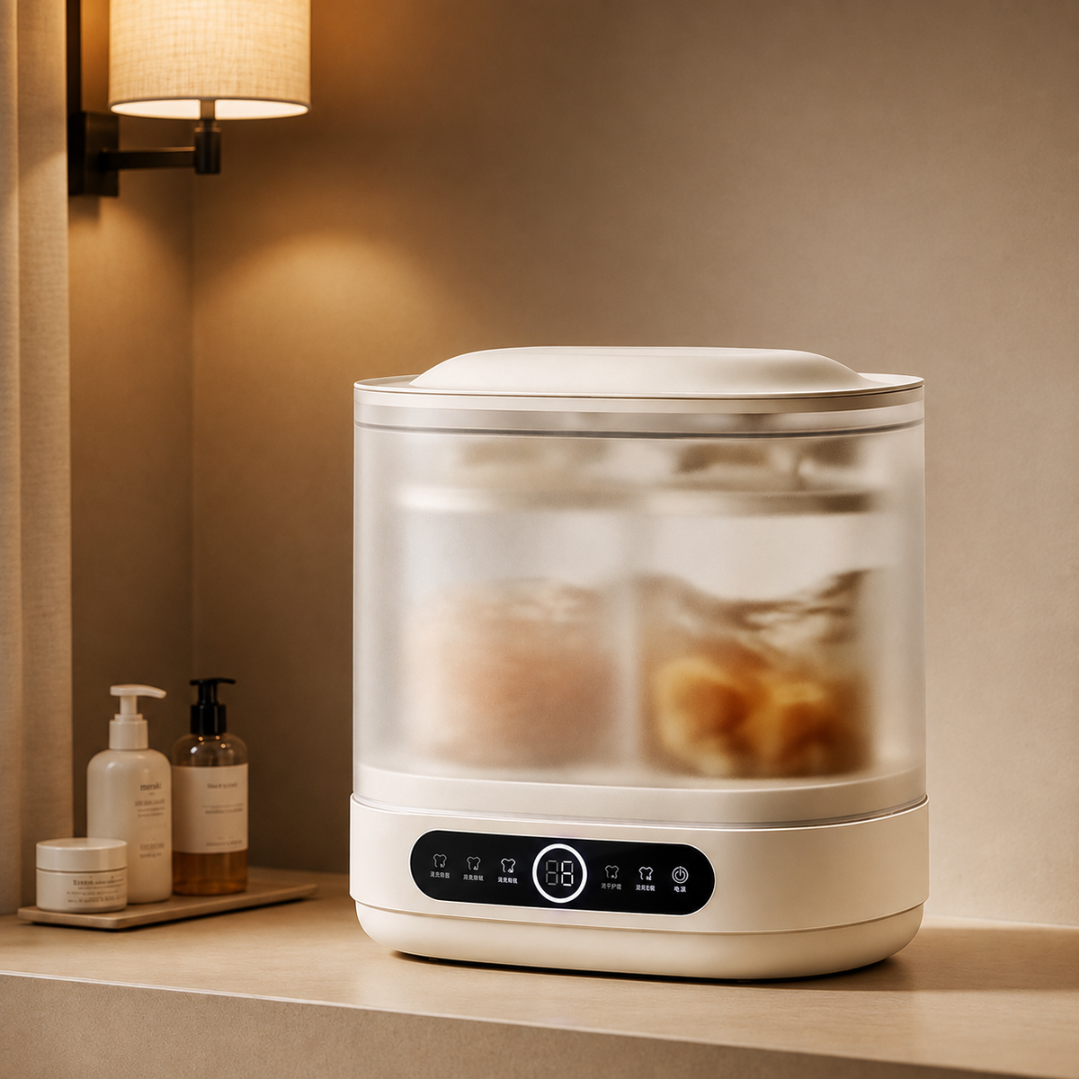 KOLLSHAY Two-Compartment Mini Underwear Washing Machine