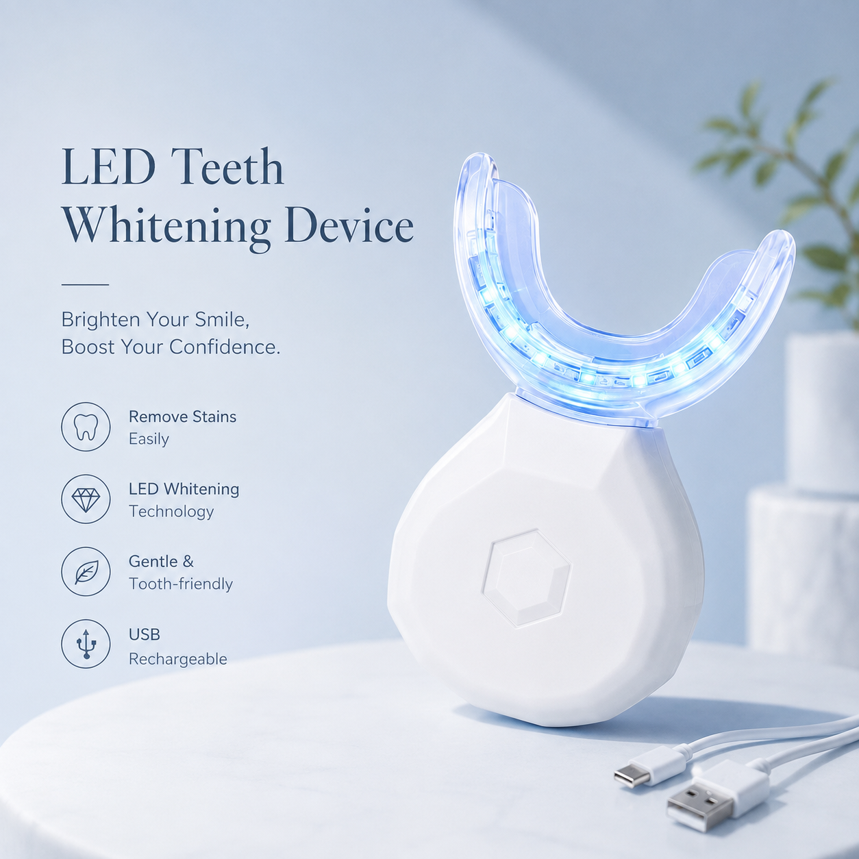 KOLLSHAY Home LED Teeth Whitening Device