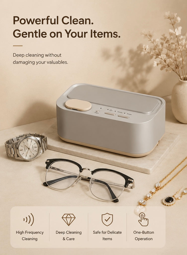 Ultrasonic Cleaner for Jewelry and Glasses