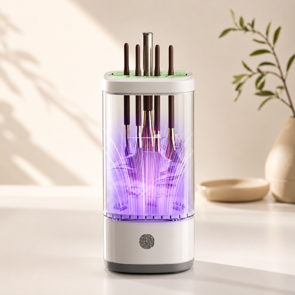 Electric makeup brush cleaner and dryer
