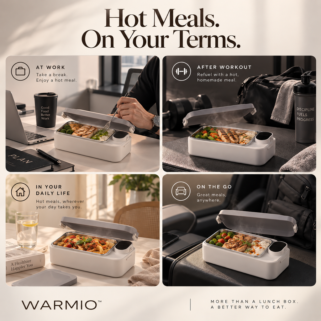 WARMIO™ وجبتك الساخنة، أينما كنت.