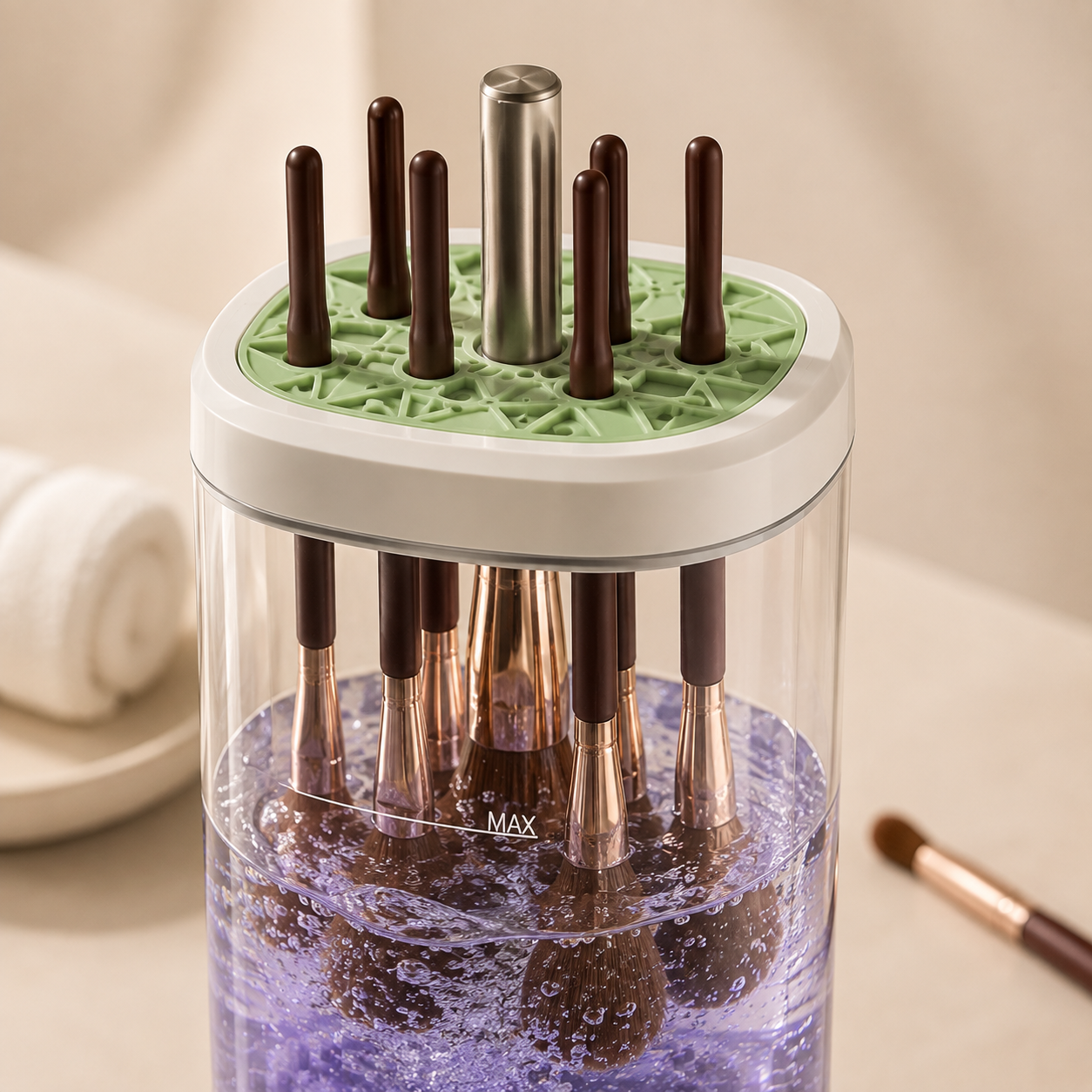 Electric makeup brush cleaner and dryer