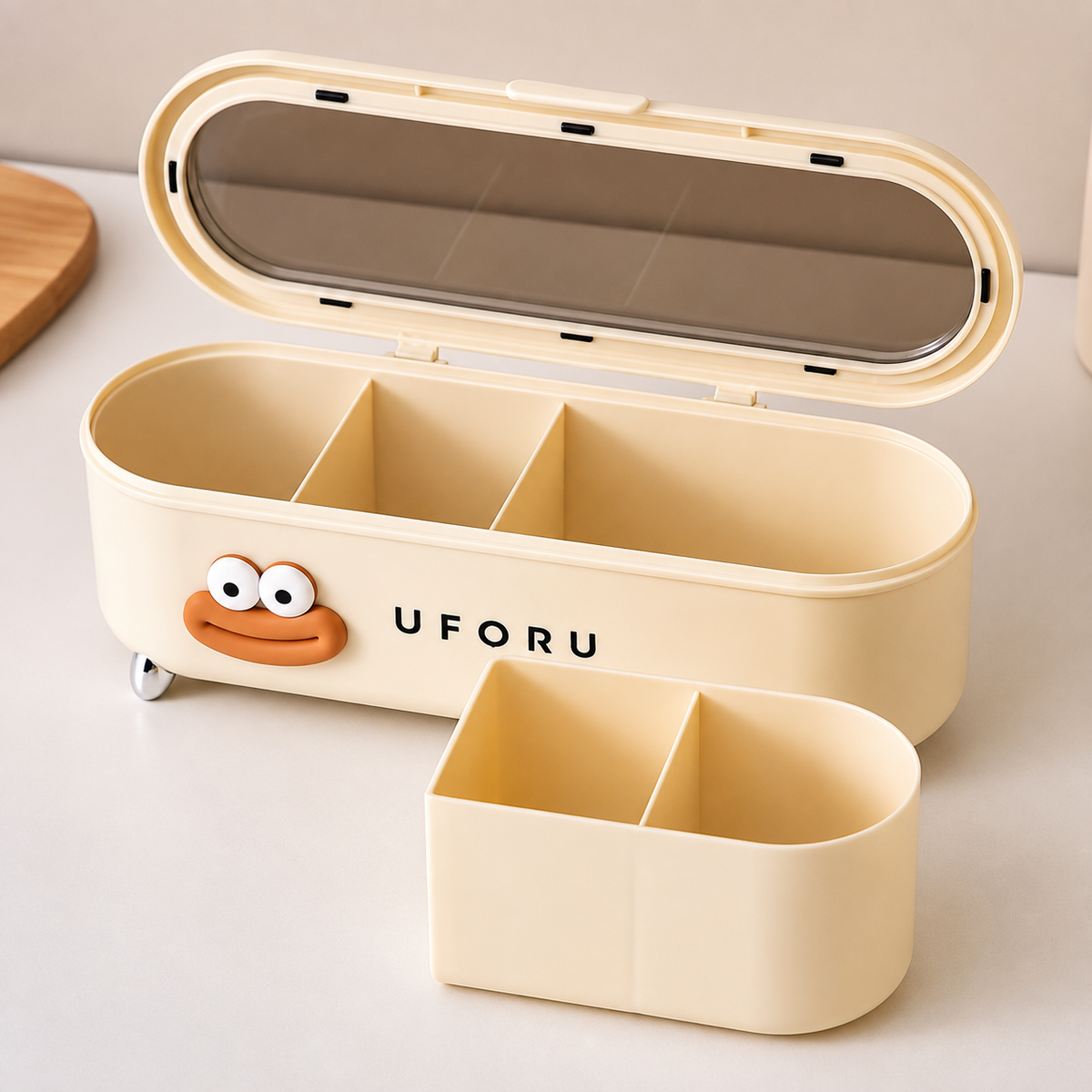 Elegant 4-Section Spice Box with Spoons – KOLLSHAY