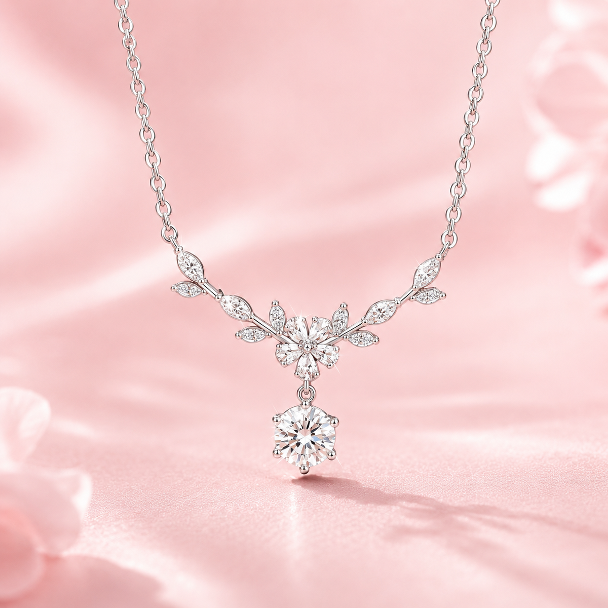 Sparkling Flower Necklace