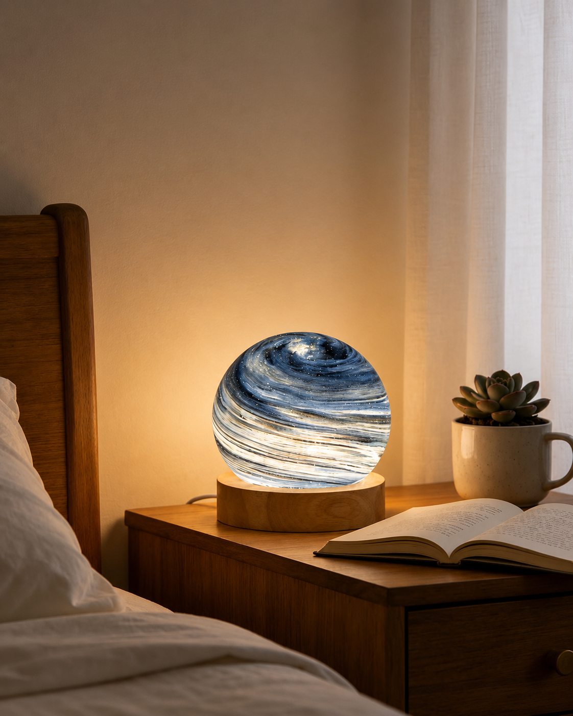 Glass Planet Lamp
