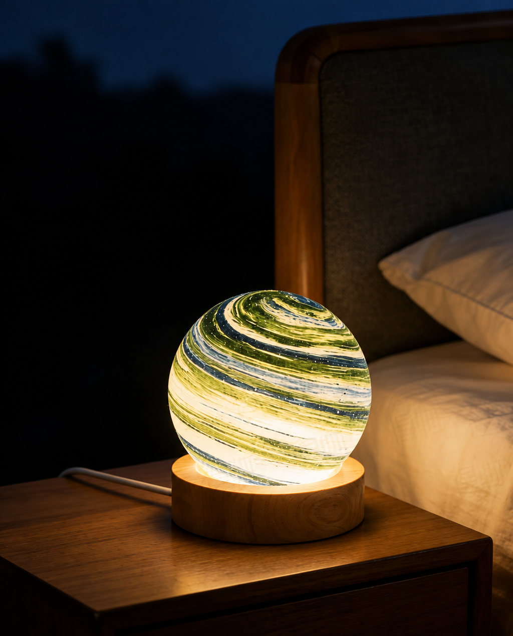 Glass Planet Lamp